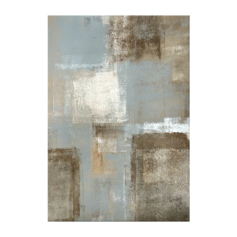 Pintura desgastada texturizada, impresión en lienzo, arte de pared contemporáneo para sala de estar Marron Clearhalo