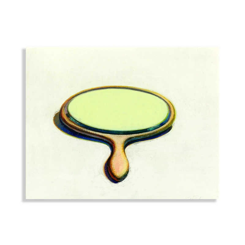 Pintura de espejo de estilo nórdico, decoración artística de pared para dormitorio de niñas, en amarillo, varios tamaños A...