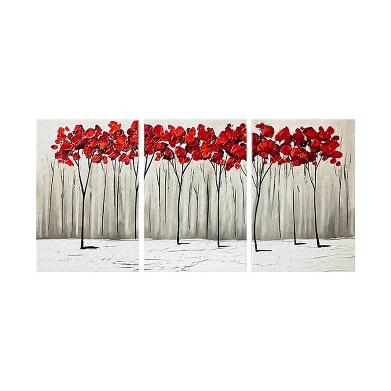 Pintura en flor de rosa, arte de pared, flores románticas tradicionales, impresión en lienzo en rojo para el hogar Rojo Cl...