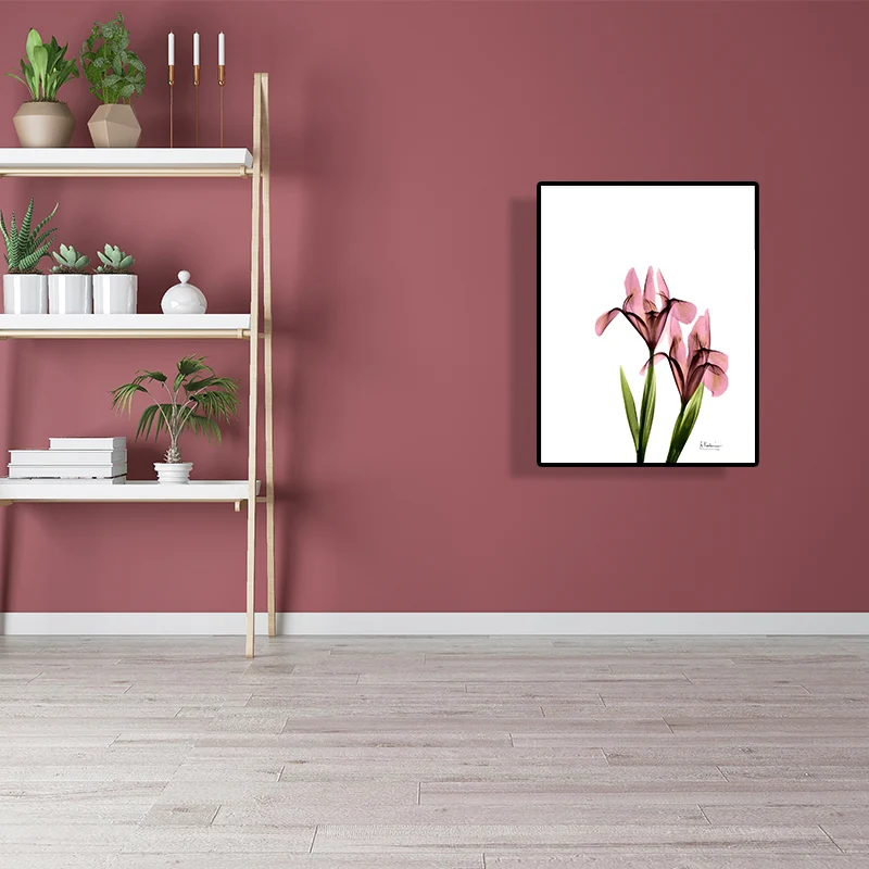 Pintura de flores, lienzo, arte de pared, decoración de pared con textura de granja para dormitorio de niñas Rosa Clearhalo