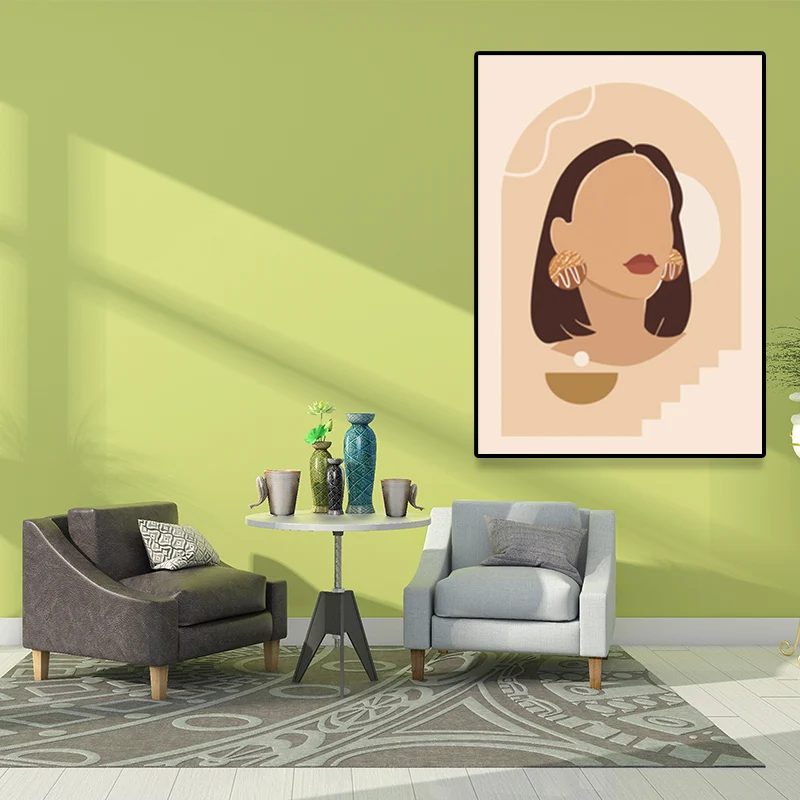 Pintura texturizada nórdica de la decoración del arte de la pared de la mujer de la moda para la sala de estar, varios tam...