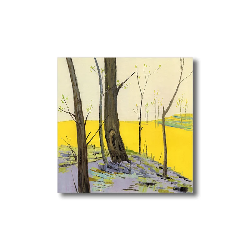 Pop Art Farmfield Canvas Pintura texturizada de color suave para dormitorio, varios tamaños Naranja Clearhalo
