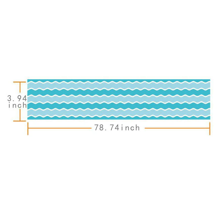 Revestimiento de pared azul desprendible del PVC de la frontera del papel pintado del modelo de onda simple para el dormit...