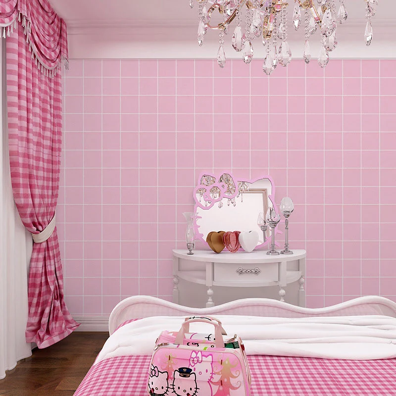 Rollo de papel pintado moderno de yeso resistente al agua para decoración de pared de cuadros para dormitorio de niñ, desp...