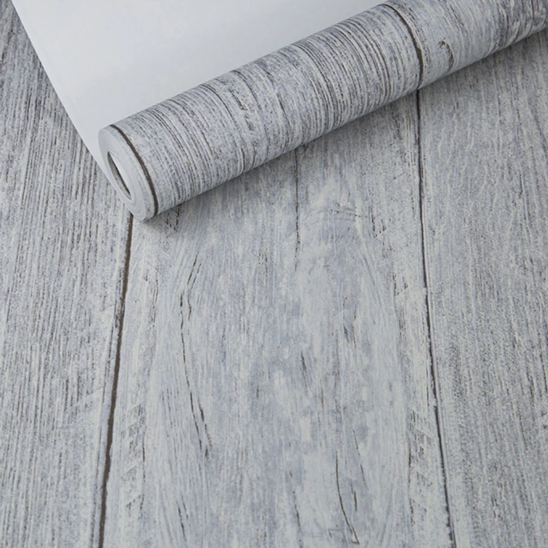 Rollo de papel pintado nórdico de imitación de madera en color pastel, revestimiento decorativo para paredes de comedor, 3...