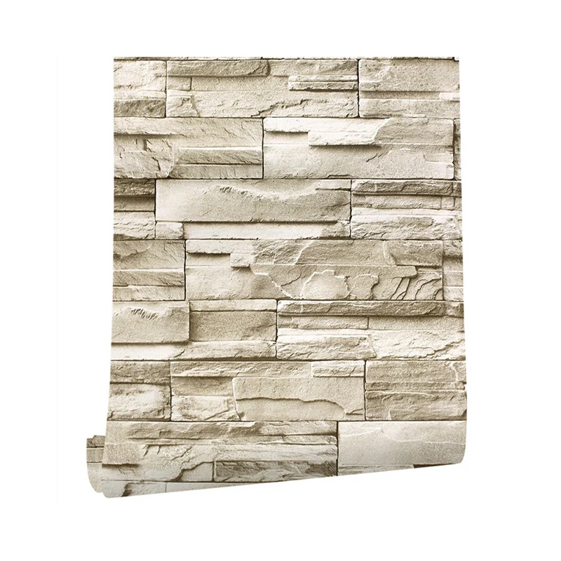 Rollo de papel tapiz de ladrillo rústico para dormitorio de niños, 19,5' de largo x 17,5" de ancho, decoración de pared de...
