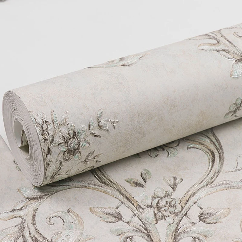 Rollo de papel tapiz Luxe Medallion, arte de pared resistente la humedad de Color suave para sala de estar Beige Clearhalo