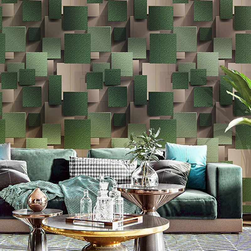 Rollo de papel tapiz nórdico con impresión 3D para decoración de salas de reuniones, 33' por 20,5" Gris Clearhalo