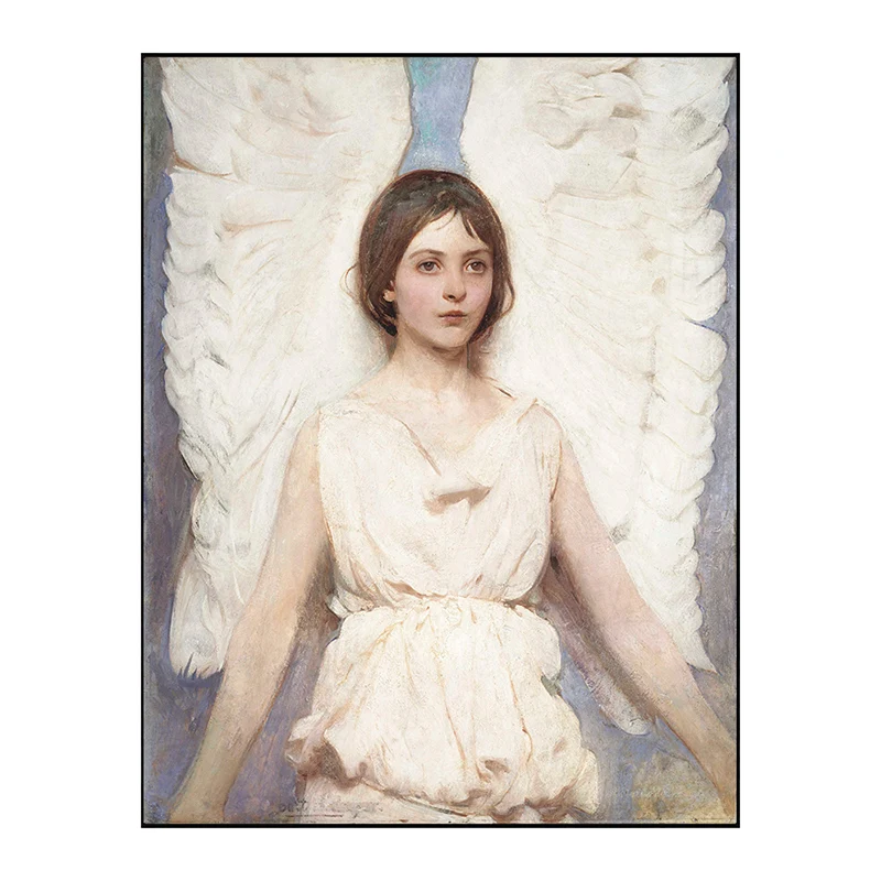 World Culture Winged Maiden - Lienzo decorativo para pared, diseño de doncella alada, color blanco, varios tamaños Blanco...