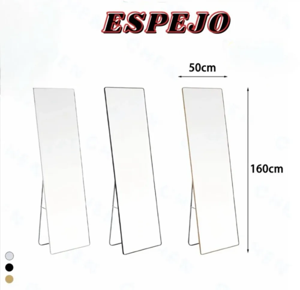 ESPEJO RECTANGULAR CUERPO ENTERO CON PARANTE CN-QA-33