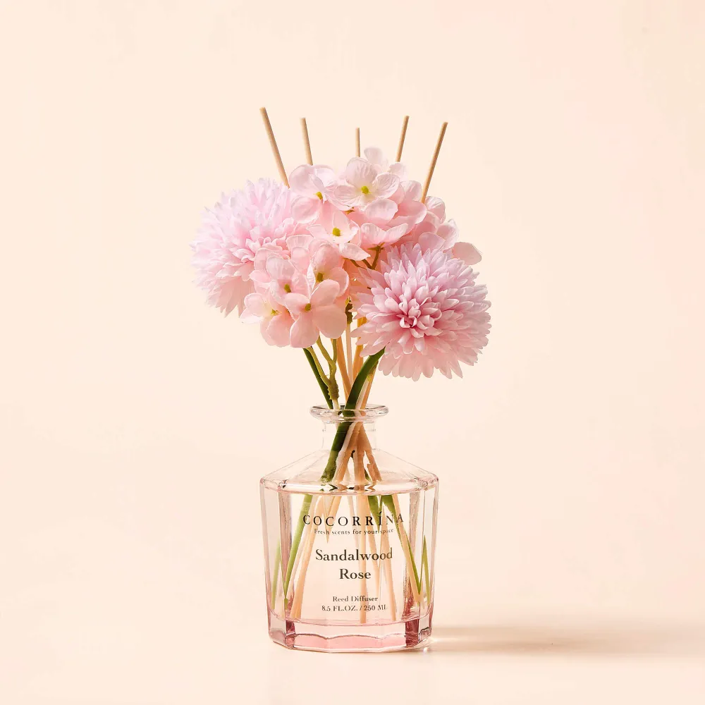 COCORRÍNA Set de difusor de varillas Master Flower de sándalo y rosa