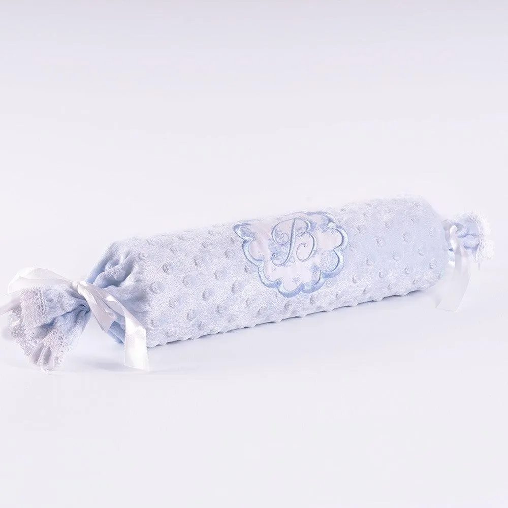 Cojín Caramelo Antivuelco Personalizado Nanetes Inicial Bordada Gris