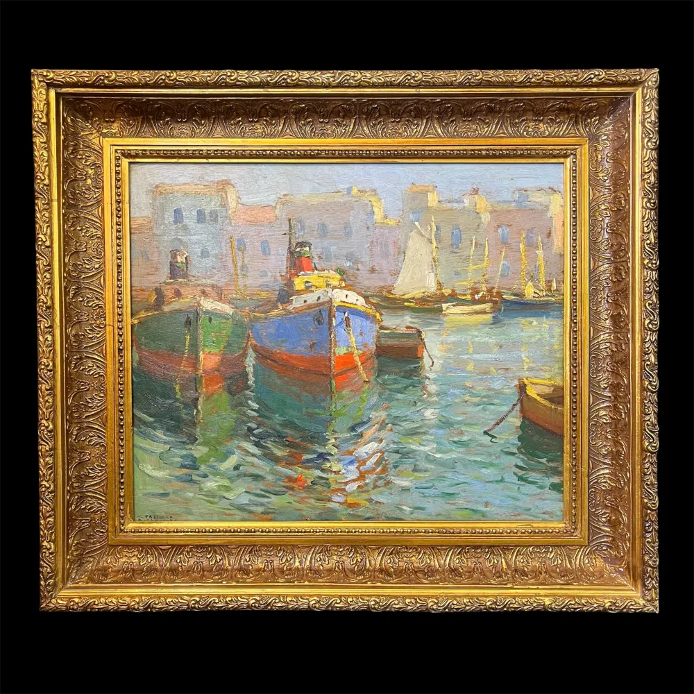 Pacheco Altamirano - Óleo sobre madera 'Reflejos del mar' Colección Exclusiva
