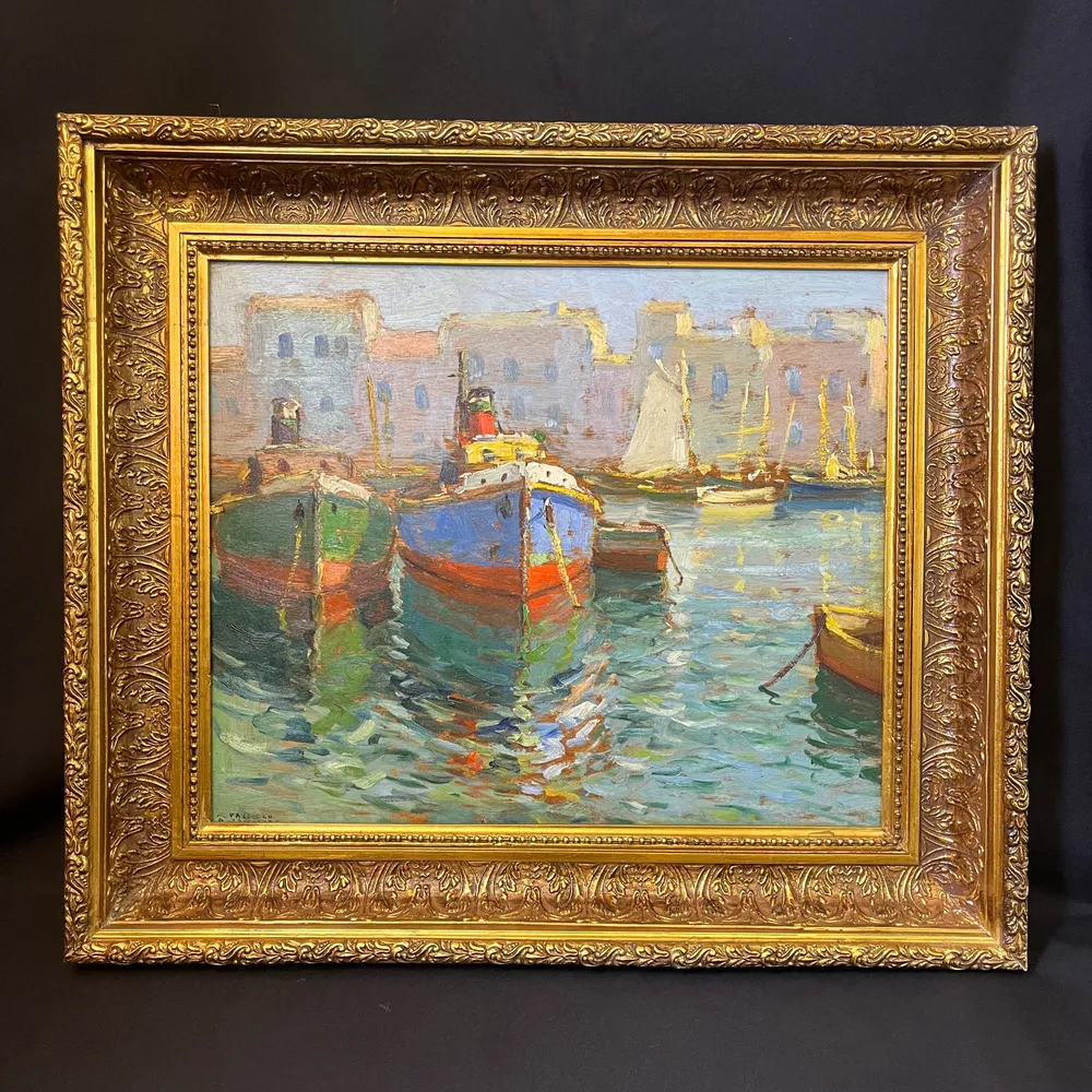 Pacheco Altamirano - Óleo sobre madera 'Reflejos del mar' Colección Exclusiva