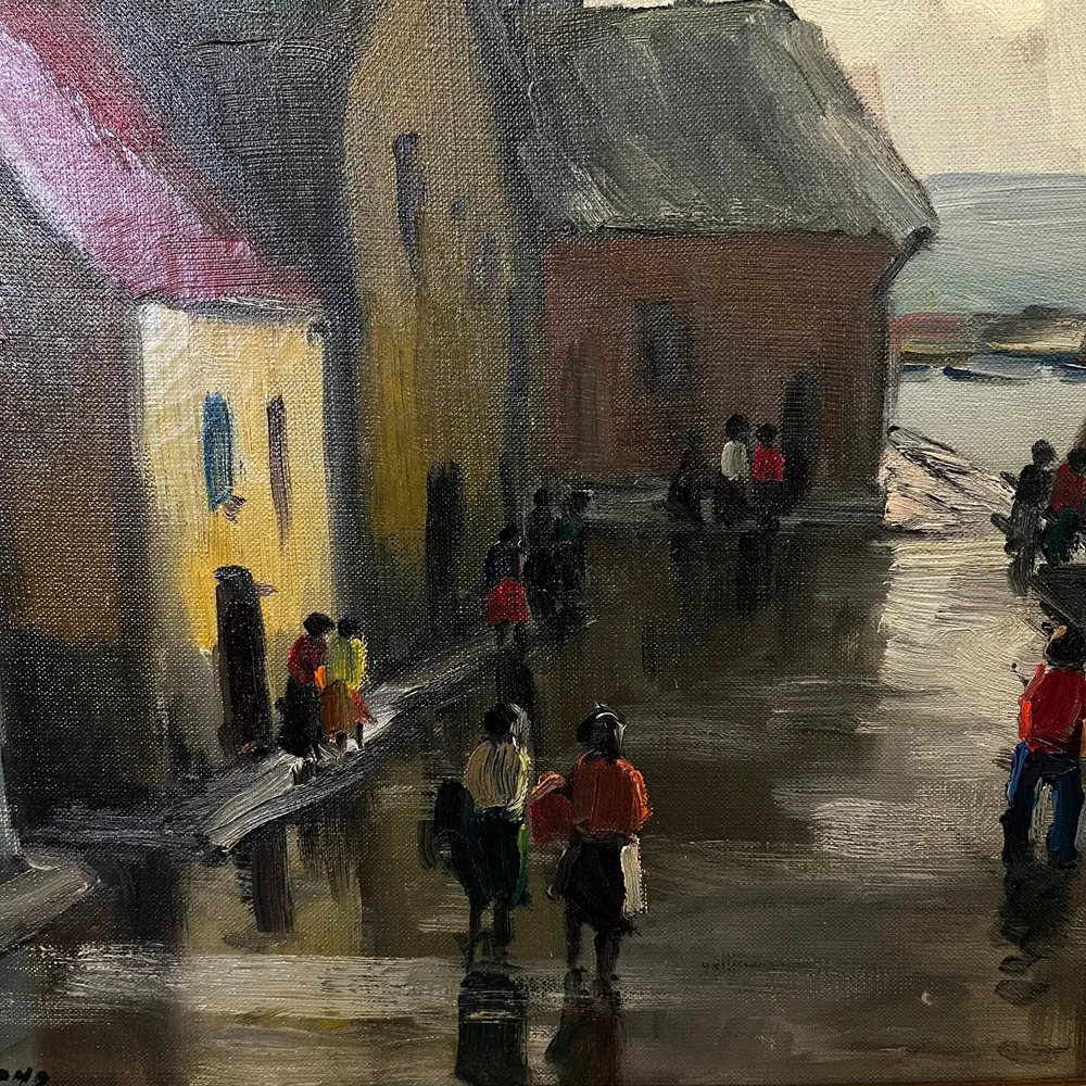 Pacheco Altamirano - Óleo sobre tela ‘Caleta de Angelmó’ 1963 Colección Exclusiva
