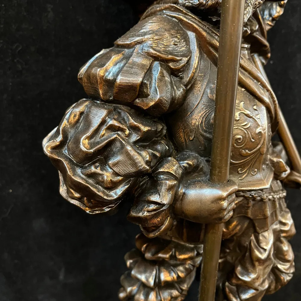 Par de esculturas de peltre Soldados de Tercio Español principios s.XX Colección Exclusiva