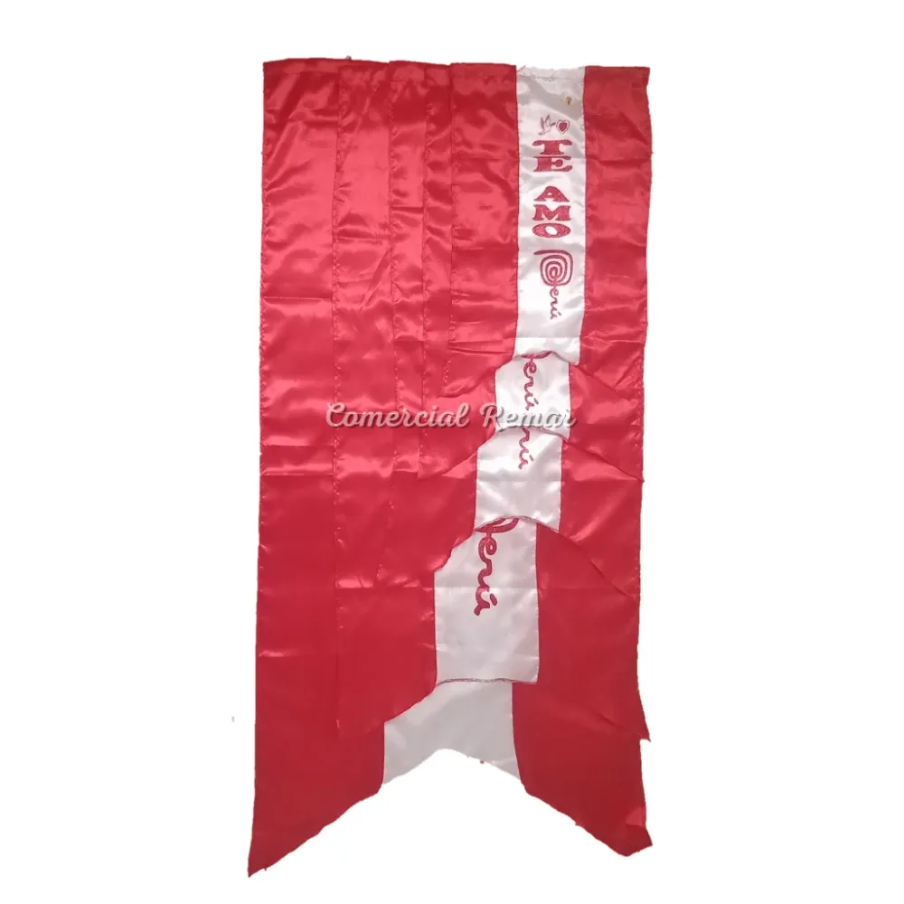 Banderolas de Perú Decorativas Escarchadas Con Frase (Varios Tamaños) Comercial REMAR