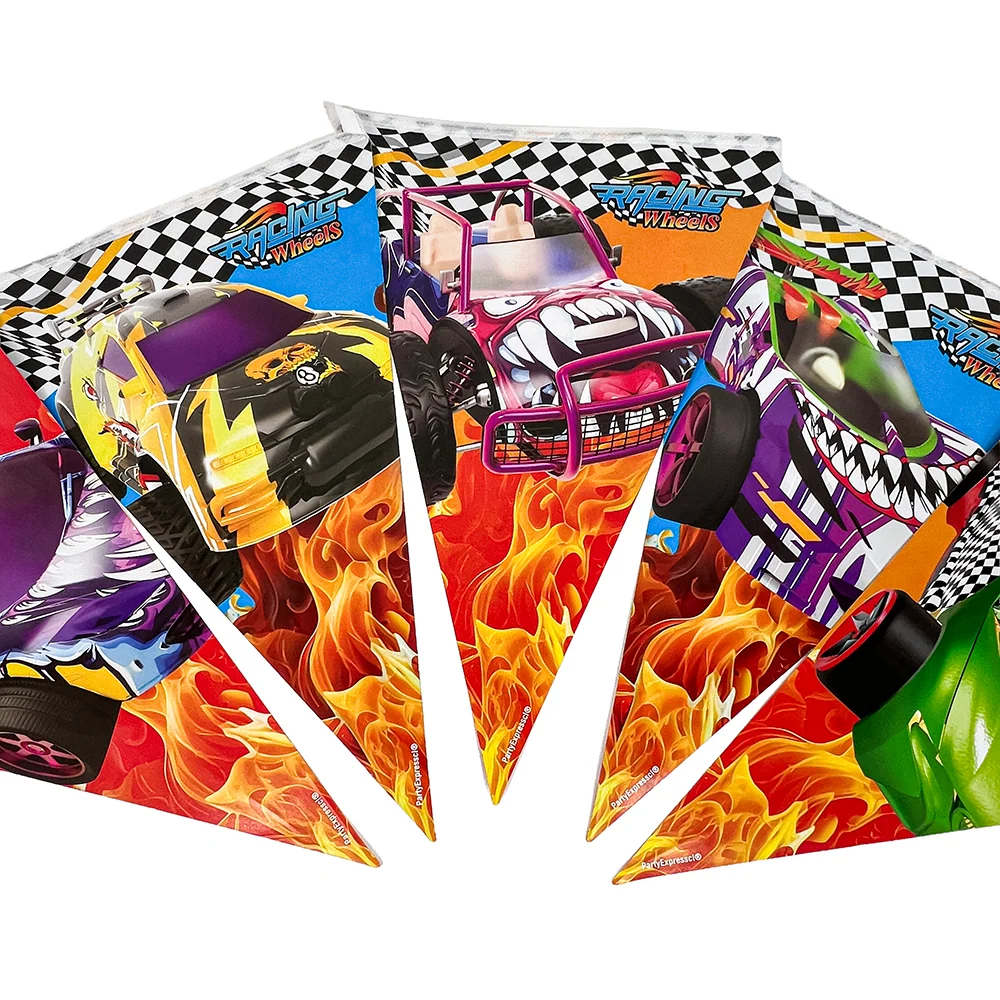 Banderin Racing Wheels COMERCIALIZADORA PARTY EXPRESS CHILE LTDA