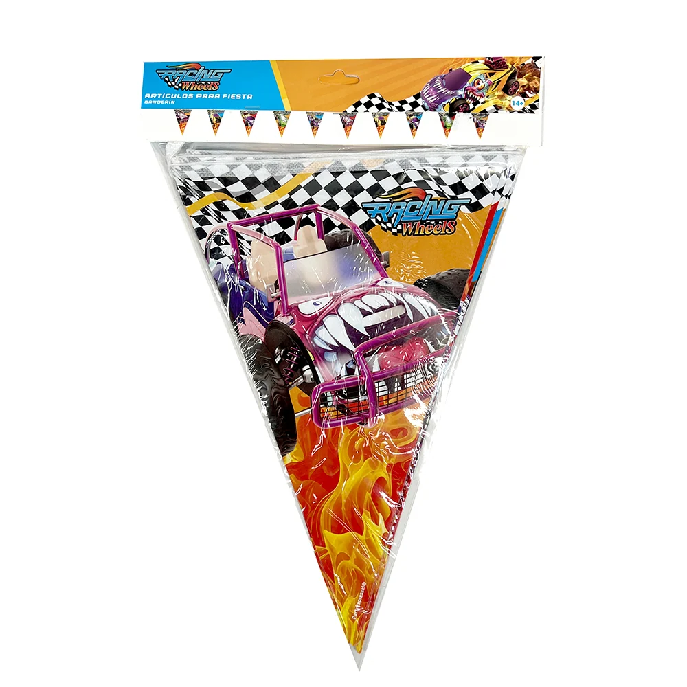 Banderin Racing Wheels COMERCIALIZADORA PARTY EXPRESS CHILE LTDA
