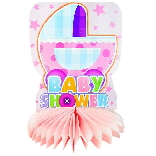 Centro De Mesa Baby Shower Rosado COMERCIALIZADORA PARTY EXPRESS CHILE LTDA