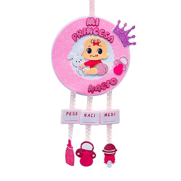 Decoracion Colgante Baby Shower Niñ Con Etiquetas COMERCIALIZADORA PARTY EXPRESS CHILE LTDA