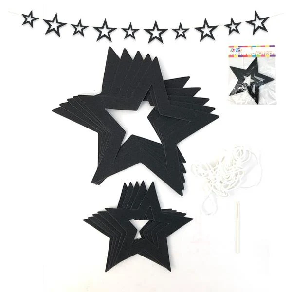 Guirnalda Estrella Glitter Colores Celeste COMERCIALIZADORA PARTY EXPRESS CHILE LTDA