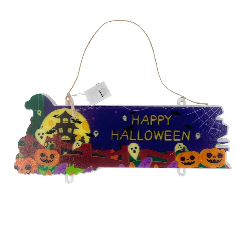 LED Cartel Halloween 24 x 9 cm Rect COMERCIALIZADORA PARTY EXPRESS CHILE LTDA