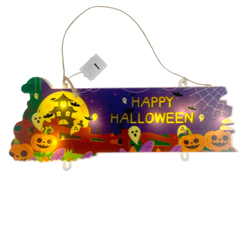 LED Cartel Halloween 24 x 9 cm Rect COMERCIALIZADORA PARTY EXPRESS CHILE LTDA