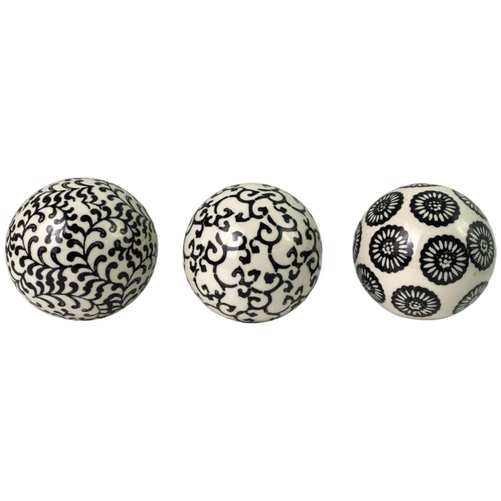 Esfera Decorativa Concepts Life Naturally Boho Negro 8X8x8cm