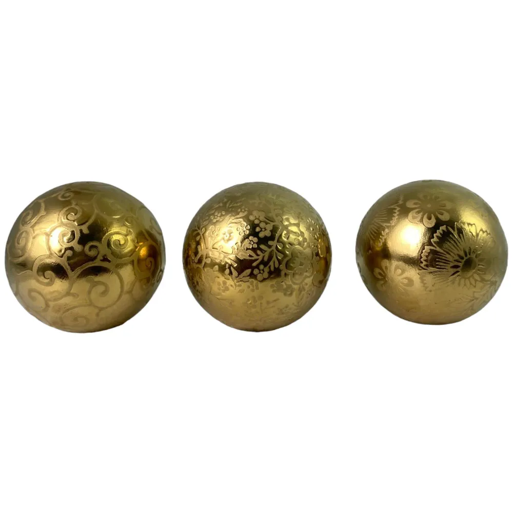 Esfera Decorativa Concepts Life Silvery Gold Dorada 8X8x8cm