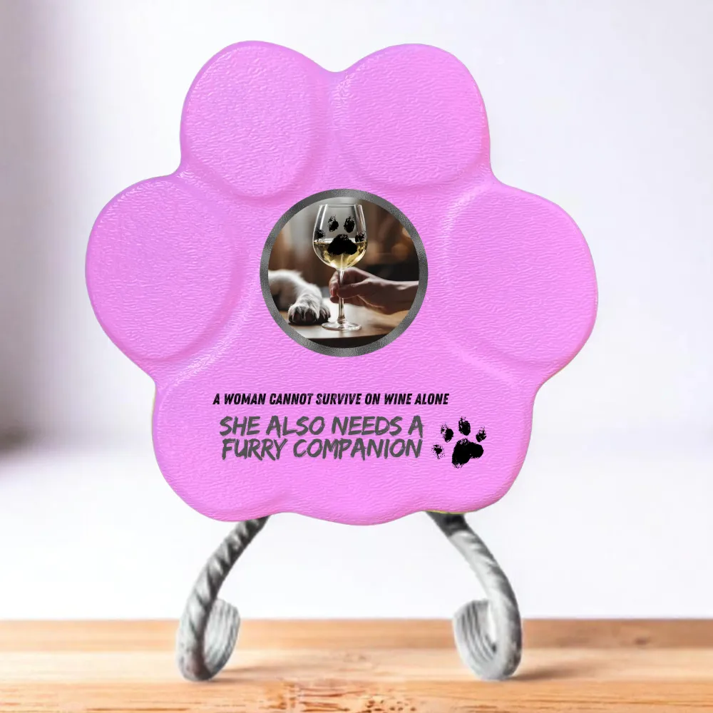Regalo Original para Amantes de los Perros – Huella Decorativa con Frase Divertida Grey Concrete Paws