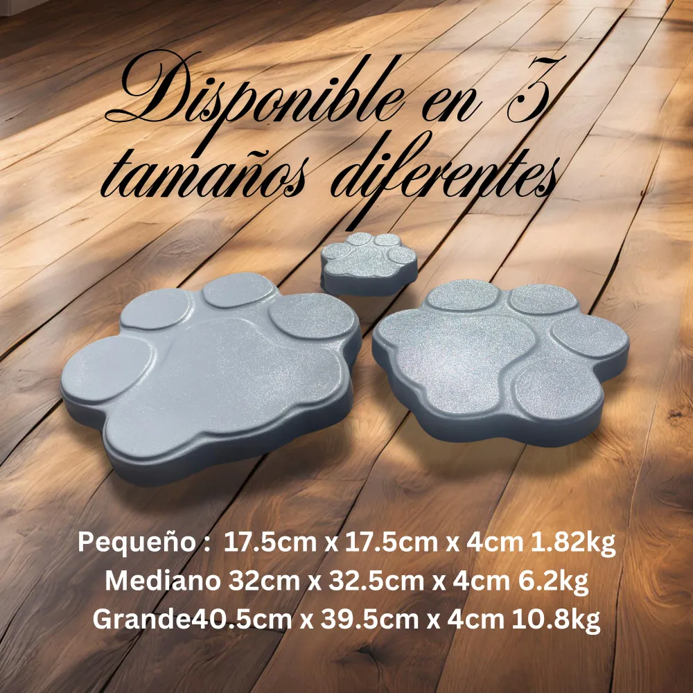 Regalo Original para Amantes de los Perros – Huella Decorativa con Frase Divertida Grey Concrete Paws