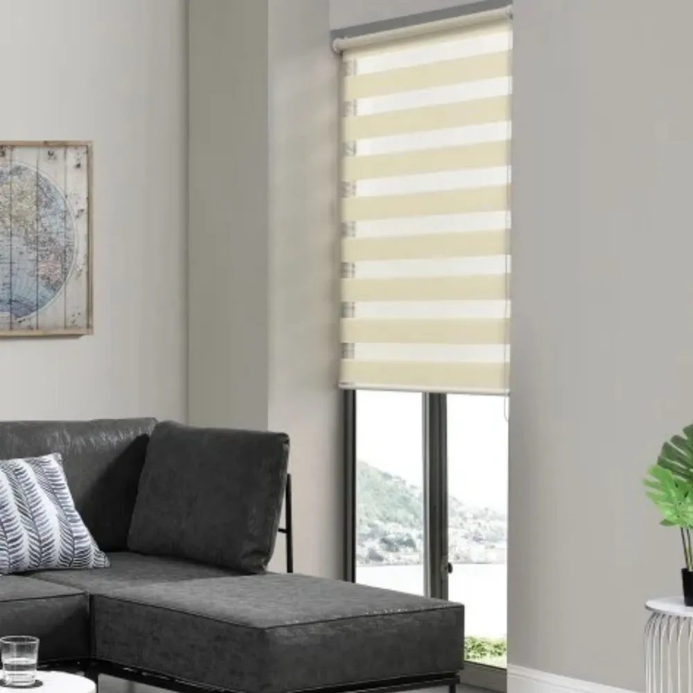 Cortina Roller Persiana Dúo Beige 105x220 CM