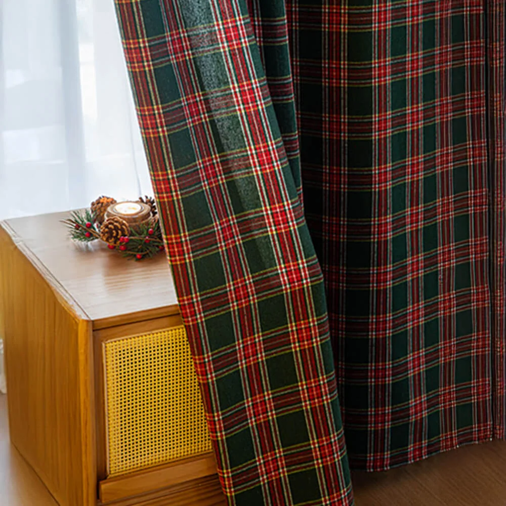Cortinas de semi-blackout decorativas clásicas de navidad cuadros clásicos Estilo1