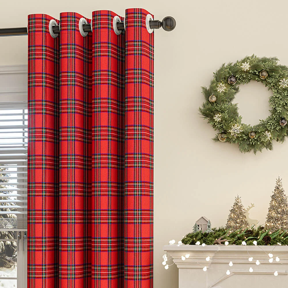 Cortinas de semi-blackout decorativas clásicas de navidad cuadros clásicos Estilo1