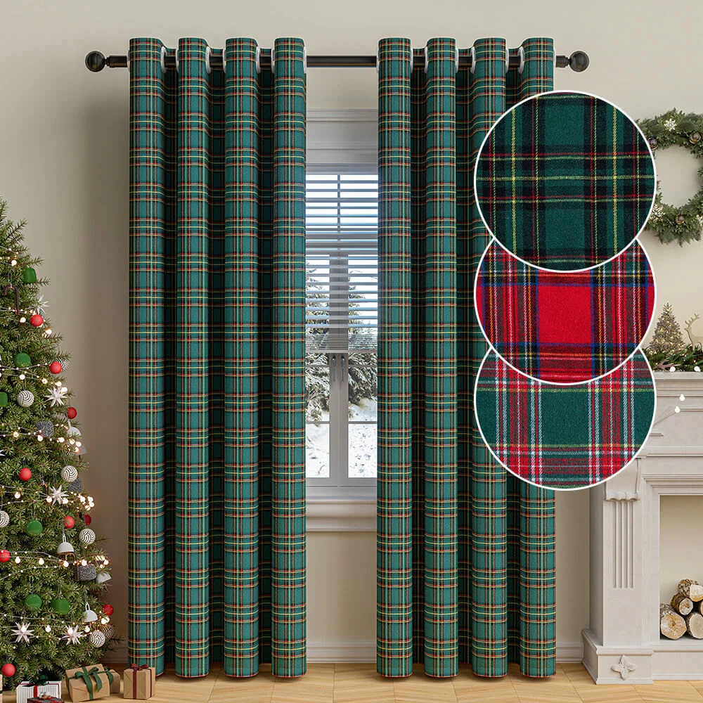 Cortinas de semi-blackout decorativas clásicas de navidad cuadros clásicos Estilo1
