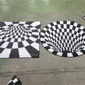 Alfombra 3D vortice de 120 x 120 Cosmo