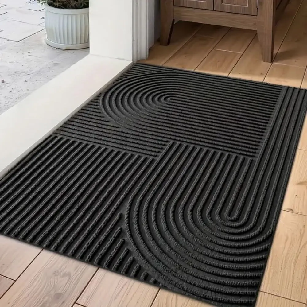 AQUARAY – Alfombrilla absorbente y lavable con patrón de líneas fluidas Tono Cozey Maison