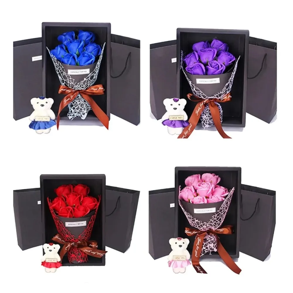 BLOOMSTYLE – Ramo artificial de rosas con 7 cabezas para decoración moderna del hogar Cozey Maison