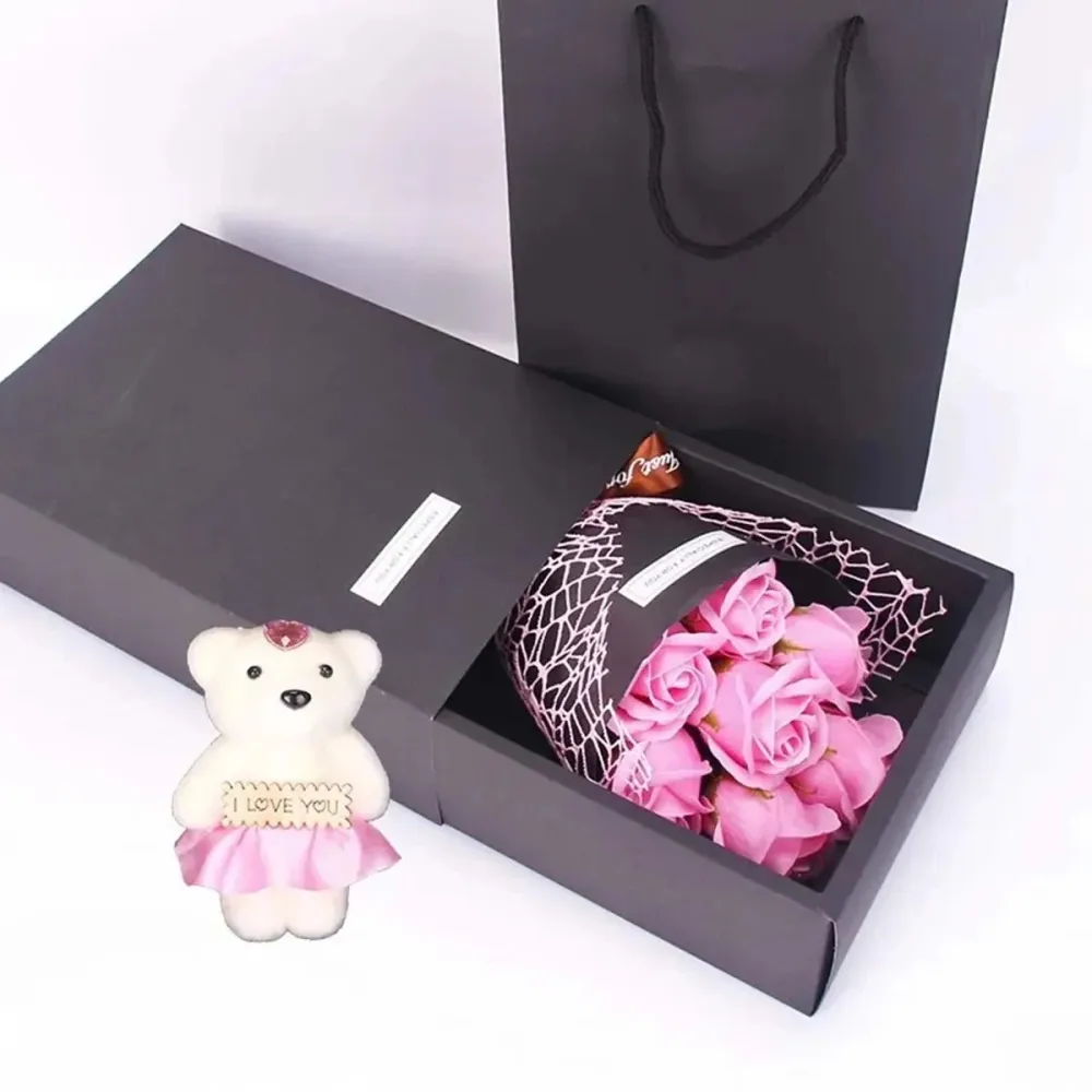 BLOOMSTYLE – Ramo artificial de rosas con 7 cabezas para decoración moderna del hogar Cozey Maison