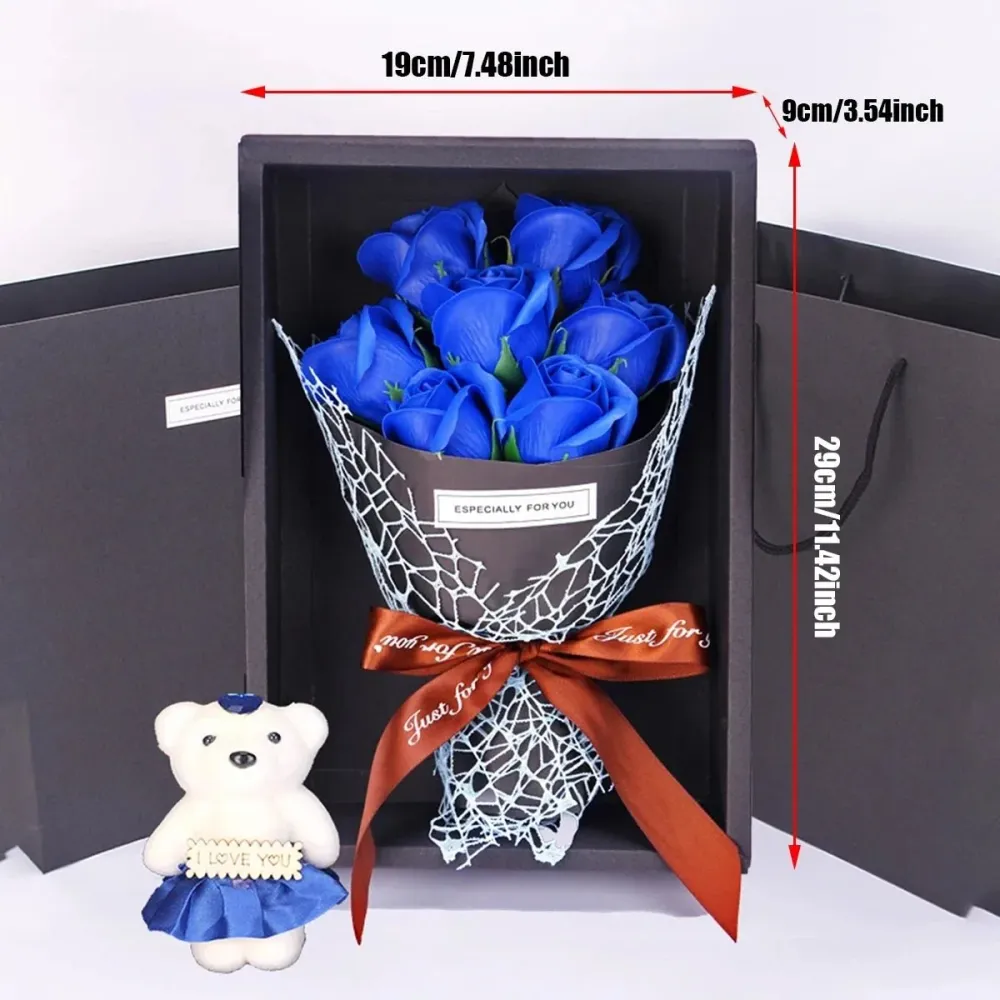 BLOOMSTYLE – Ramo artificial de rosas con 7 cabezas para decoración moderna del hogar Cozey Maison