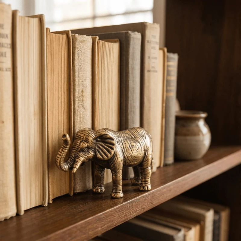 BRASSLINE - Elefante exclusivo hecho mano en latón para acentos decorativos Cozey Maison
