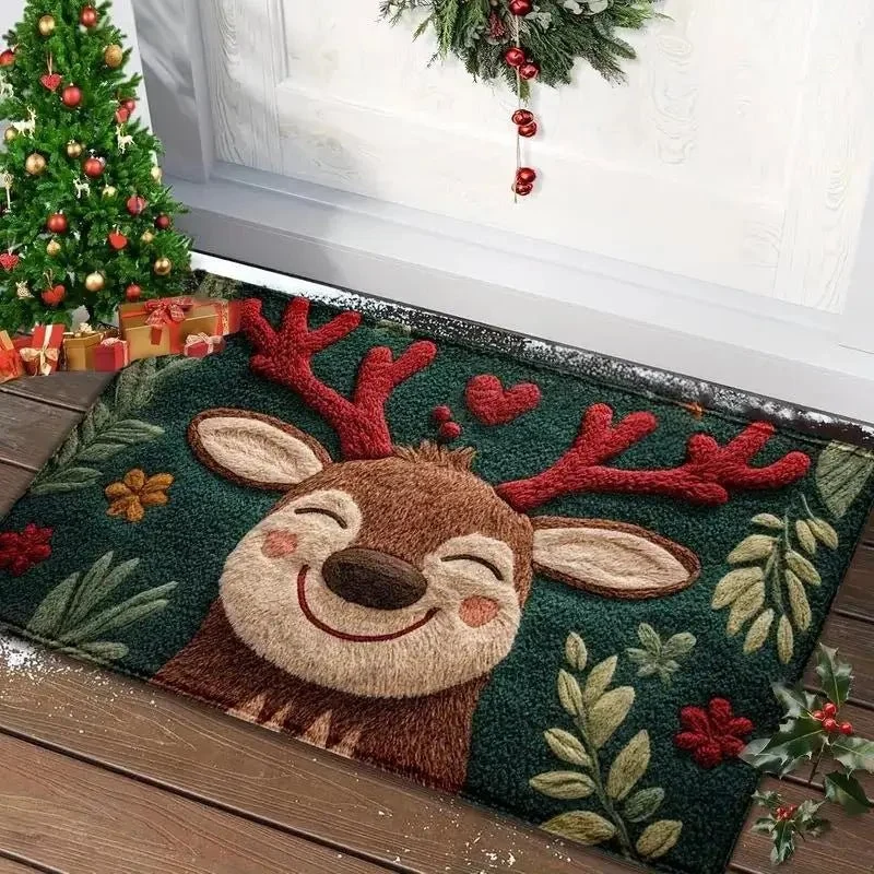 CHEERMAT – Felpudo navideño decorativo con motivo navideño alegre A Cozey Maison