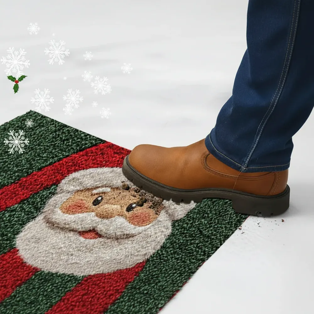 CHEERMAT – Felpudo navideño decorativo con motivo navideño alegre A Cozey Maison
