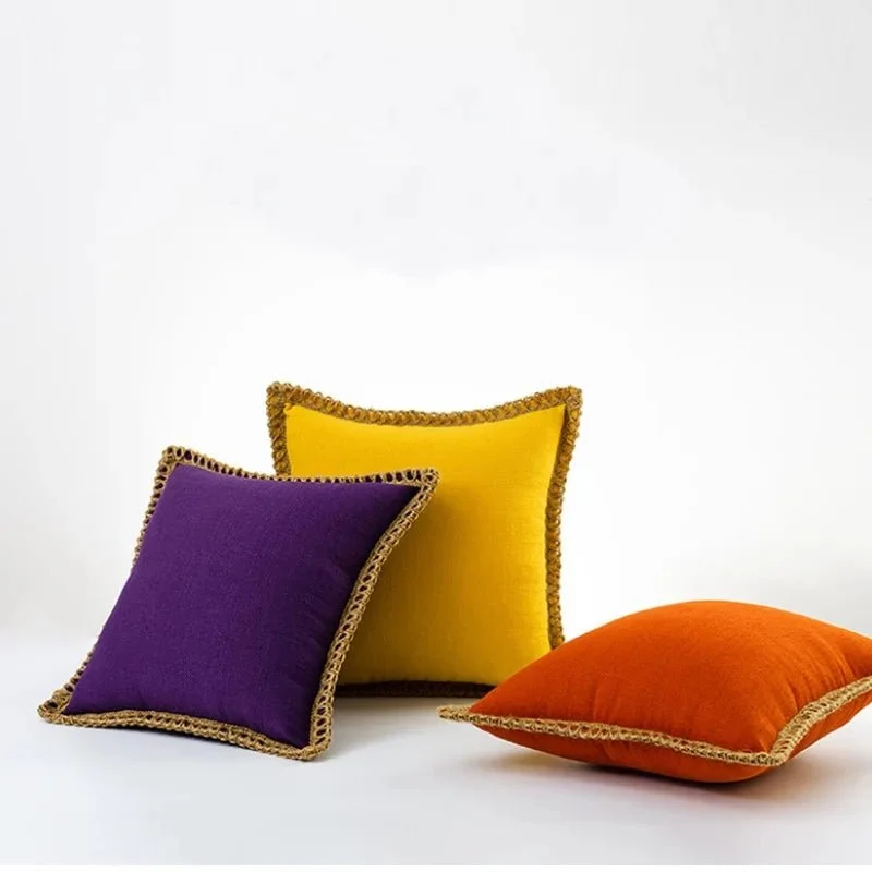 DEKOLIEBE – Cojines decorativos elegantes al estilo francés con diseño de colores vivos Menta Cozey Maison