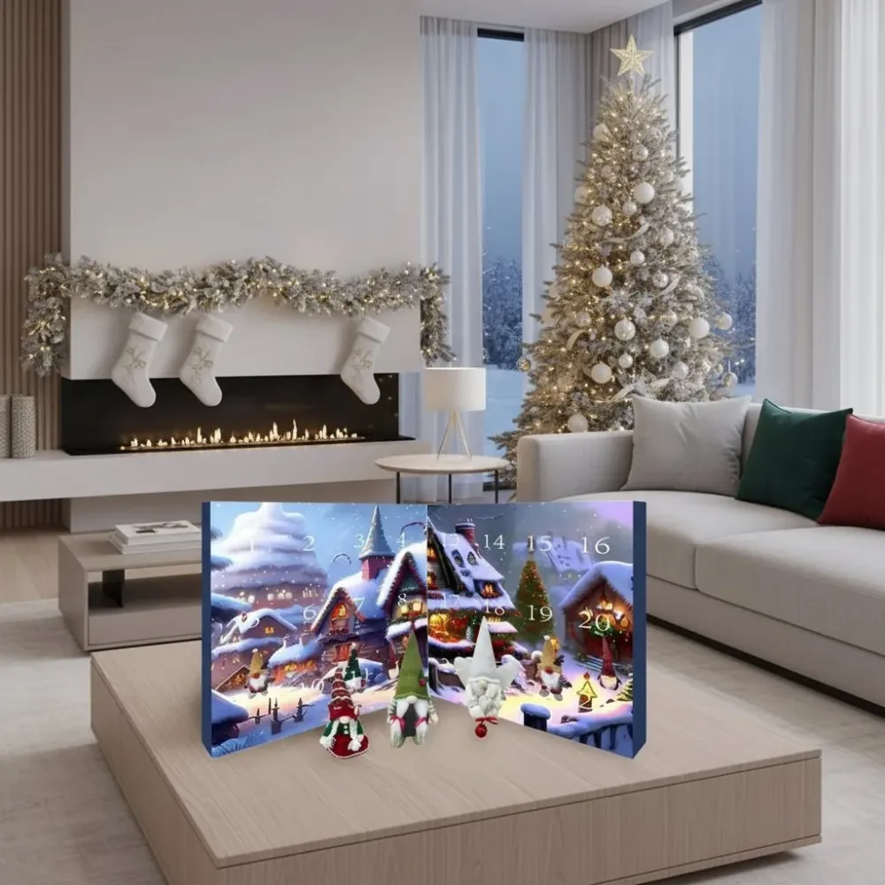 JOYCOUNT 2025– Calendario de Adviento Wichtel con 24 sorpresas para una cuenta regresiva navideñ festiva Cozey Maison