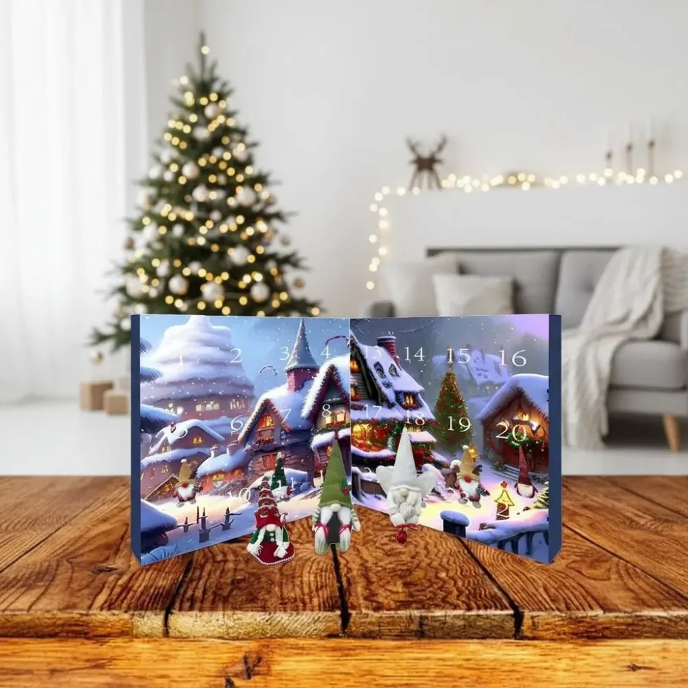 JOYCOUNT 2025– Calendario de Adviento Wichtel con 24 sorpresas para una cuenta regresiva navideñ festiva Cozey Maison