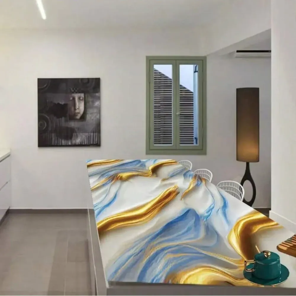 LUXWRAP – Papel pintado de mármol de papel de aluminio para renovaciones de cocina y baño Cozey Maison