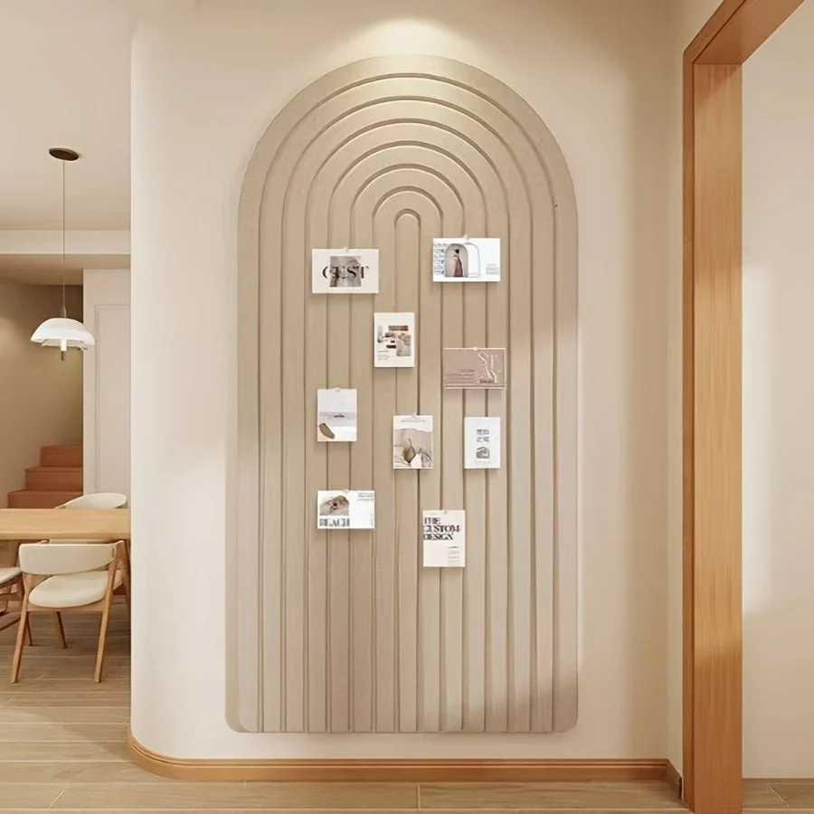 PINSCAPE – Tablero de corcho curvado organizador de fieltro para decoración de paredes Cozey Maison