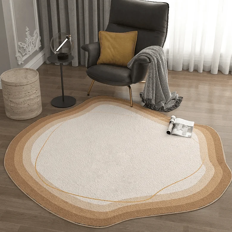 ROOMLOOM – Alfombra moderna suave de poliéster con un discreto patrón geométrico Cozey Maison